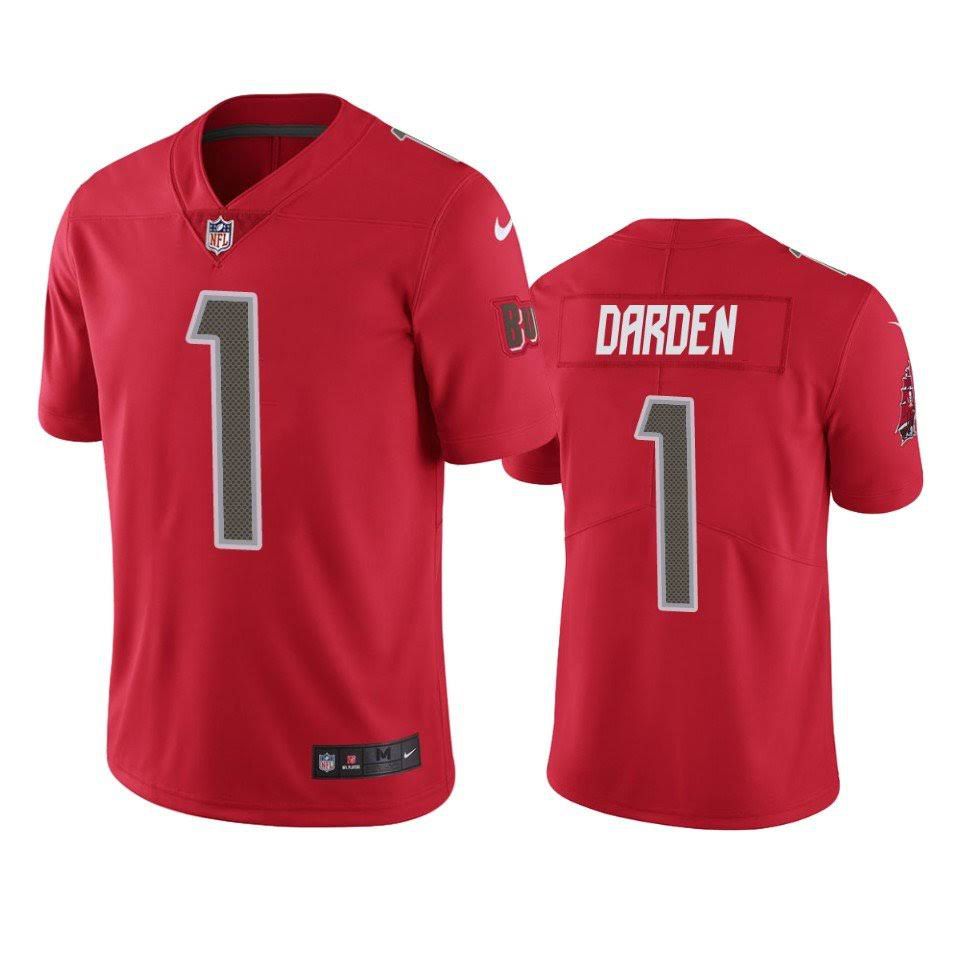 Men Tampa Bay Buccaneers #1 Jaelon Darden Nike Red Color Rush Limited NFL Jersey